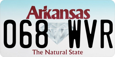 AR license plate 068WVR