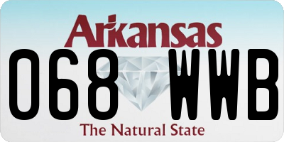 AR license plate 068WWB