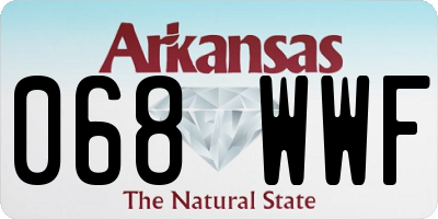 AR license plate 068WWF