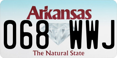 AR license plate 068WWJ