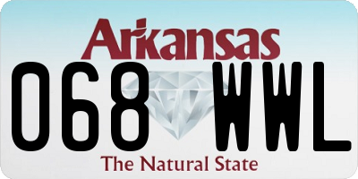 AR license plate 068WWL