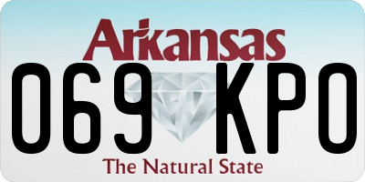 AR license plate 069KPO