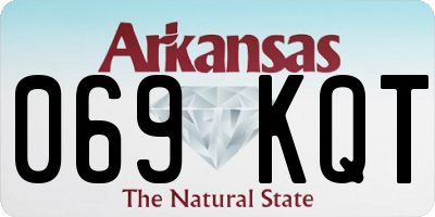 AR license plate 069KQT