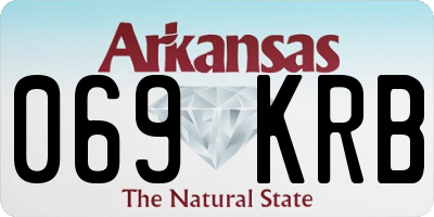 AR license plate 069KRB
