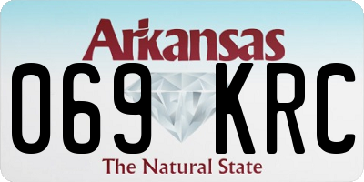 AR license plate 069KRC