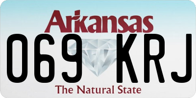 AR license plate 069KRJ
