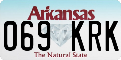 AR license plate 069KRK