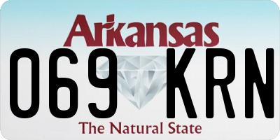 AR license plate 069KRN
