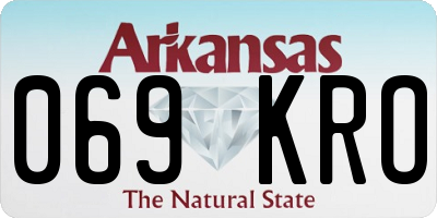 AR license plate 069KRO