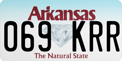 AR license plate 069KRR