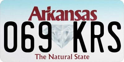 AR license plate 069KRS