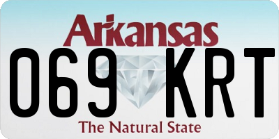 AR license plate 069KRT