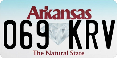 AR license plate 069KRV