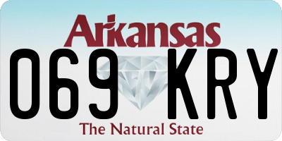 AR license plate 069KRY