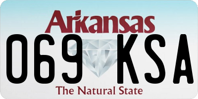 AR license plate 069KSA
