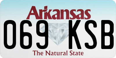 AR license plate 069KSB