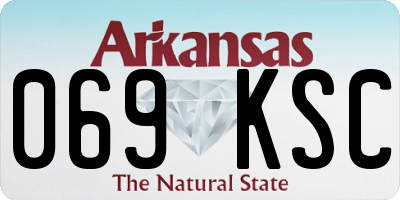 AR license plate 069KSC