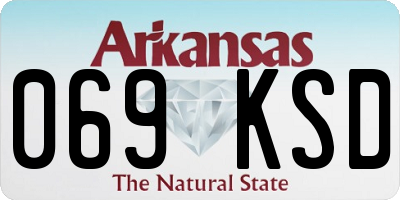 AR license plate 069KSD