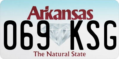 AR license plate 069KSG