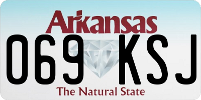 AR license plate 069KSJ