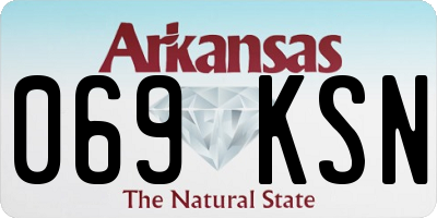 AR license plate 069KSN