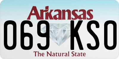 AR license plate 069KSO