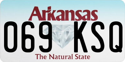 AR license plate 069KSQ