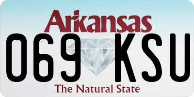 AR license plate 069KSU