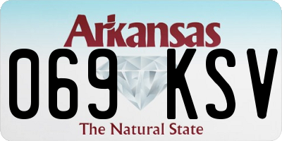 AR license plate 069KSV