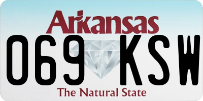 AR license plate 069KSW