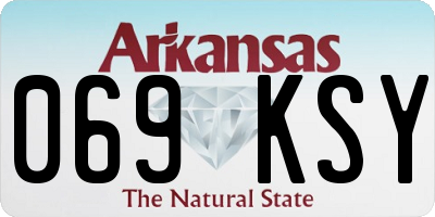AR license plate 069KSY