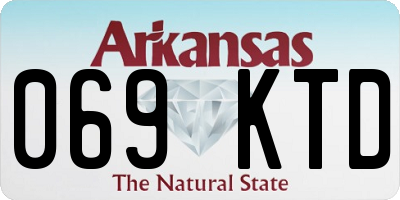 AR license plate 069KTD