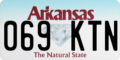 AR license plate 069KTN