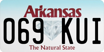 AR license plate 069KUI