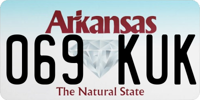 AR license plate 069KUK