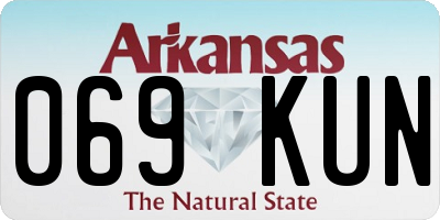 AR license plate 069KUN