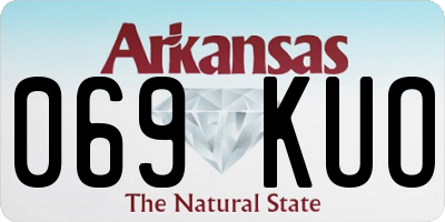 AR license plate 069KUO