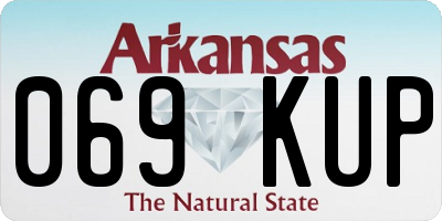 AR license plate 069KUP