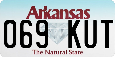 AR license plate 069KUT