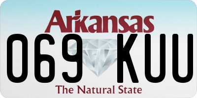 AR license plate 069KUU