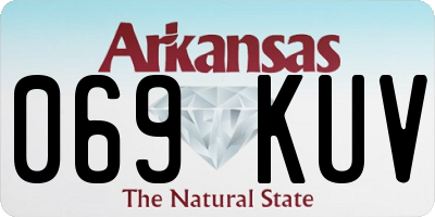 AR license plate 069KUV