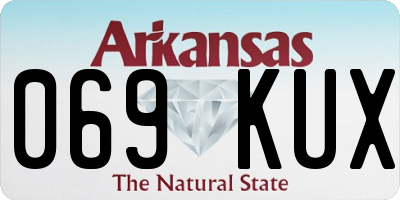 AR license plate 069KUX