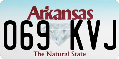 AR license plate 069KVJ