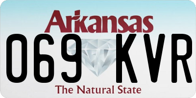 AR license plate 069KVR