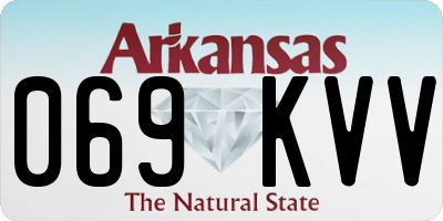 AR license plate 069KVV