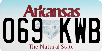 AR license plate 069KWB