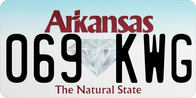AR license plate 069KWG