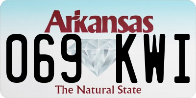AR license plate 069KWI
