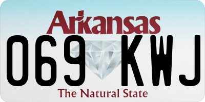 AR license plate 069KWJ