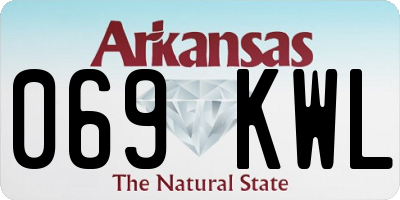 AR license plate 069KWL